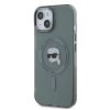 Karl Lagerfeld IML Karl Head Metal Frame MagSafe tok iPhone 15 készülékhez fekete