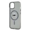 Karl Lagerfeld IML Karl Head Metal Frame MagSafe tok iPhone 15 készülékhez fekete