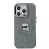 Karl Lagerfeld IML Karl Head Metal Frame MagSafe tok iPhone 15 Pro Max készülékhez fekete
