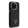 Guess PU 4G Strass Triangle Logo állványos kamerakeret MagSafe tok iPhone 16 Pro Max készülékhez fekete