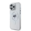 Karl Lagerfeld IML Choupette Head Metal Frame MagSafe tok iPhone 16 Pro Max készülékhez átlátszó