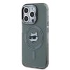 Karl Lagerfeld IML Choupette Head Metal Frame MagSafe tok iPhone 15 Pro Max készülékhez fekete