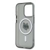 Karl Lagerfeld IML Choupette Head Metal Frame MagSafe tok iPhone 15 Pro Max készülékhez fekete