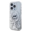 Karl Lagerfeld Liquid Glitter Choupette Head MagSafe tok iPhone 15 Pro Max készülékhez átlátszó