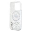 Karl Lagerfeld Liquid Glitter Choupette Head MagSafe tok iPhone 15 Pro Max készülékhez átlátszó
