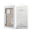 Guess PU 4G Strass Triangle Logo Stand Camera Frame MagSafe tok iPhone 15 Pro Max készülékhez rózsaszín