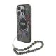 Guess IML Flowers Pearl Strap MagSafe tok iPhone 16 Pro Max készülékhez fekete