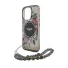 Guess IML Flowers Pearl Strap MagSafe tok iPhone 16 Pro Max készülékhez fekete