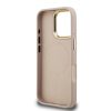 Guess PU 4G Strass Triangle Logo Stand Camera Frame MagSafe tok iPhone 16 Pro Max készülékhez rózsaszín