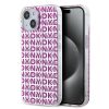 DKNY PC/TPU Repeat Pattern tok iPhone 15 készülékhez rózsaszín