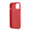 DKNY PU bőr Stack Logo csuklópántos tok iPhone 14 készülékhez piros