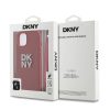 DKNY PU bőr Stack Logo csuklópántos tok iPhone 15 készülékhez piros