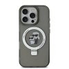 Karl Lagerfeld Ringstand Karl and Choupette MagSafe tok iPhone 16 Pro Max készülékhez fekete