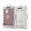 DKNY PU bőr Stack Logo csuklópántos tok iPhone 15 Pro Max készülékhez piros