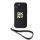 DKNY PU Leather Stack Logo csuklópántos tok iPhone 15 készülékhez fekete