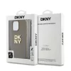 DKNY PU bőr Stack Logo csuklópántos tok iPhone 14 Pro Max készülékhez bézs