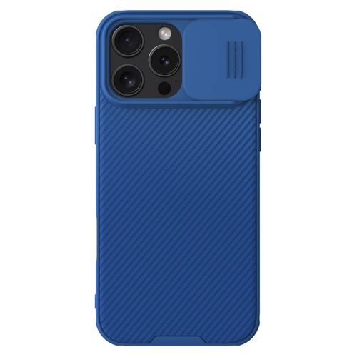 Nillkin CamShield PRO mágneses merev tok Apple iPhone 16 Pro Max készülékhez kék