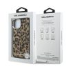 Karl Lagerfeld IML Leopard MagSafe tok iPhone 15 készülékhez barna
