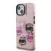 Karl Lagerfeld IML Multi K&CH Heads tok iPhone 15 készülékhez rózsaszín