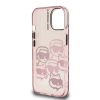 Karl Lagerfeld IML Multi K&CH Heads tok iPhone 15 készülékhez rózsaszín