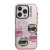 Karl Lagerfeld IML Multi K&CH Heads tok iPhone 15 Pro Max készülékhez rózsaszín