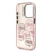 Karl Lagerfeld IML Multi K&CH Heads tok iPhone 15 Pro Max készülékhez rózsaszín