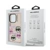 Karl Lagerfeld IML Multi K&CH Heads tok iPhone 15 Pro Max készülékhez rózsaszín
