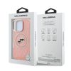 Karl Lagerfeld IML K&CH Heads Repeated Logo MagSafe tok iPhone 16 Pro Max készülékhez rózsaszín