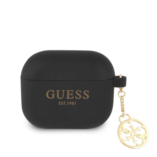 Guess 4G Charm szilikon tok AirPods 3 készülékhez fekete