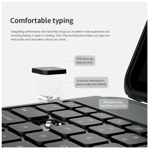 Nillkin Bumper Combo billentyűzetes tok iPad Pro 12.9 (2020/2021/2022) és iPad Air 13 (2024/2025) készülékhez fekete