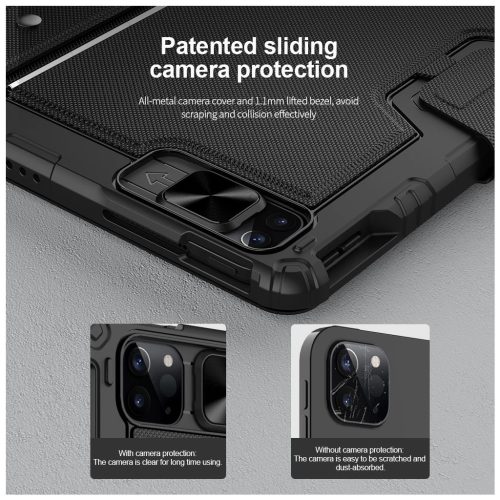 Nillkin Bumper Combo billentyűzetes tok iPad Pro 12.9 (2020/2021/2022) és iPad Air 13 (2024/2025) készülékhez fekete
