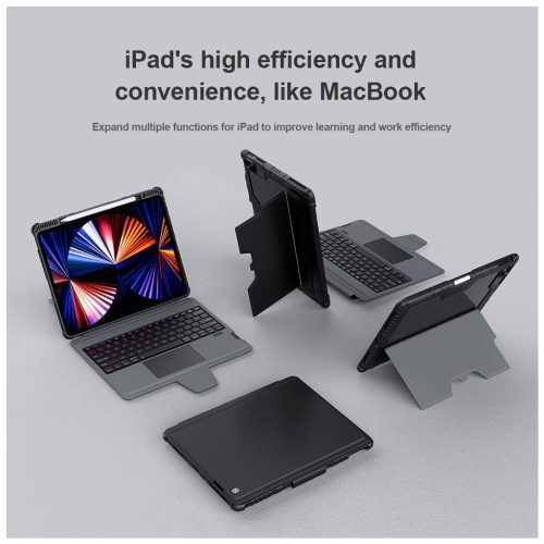 Nillkin Bumper Combo billentyűzetes tok iPad Pro 12.9 (2020/2021/2022) és iPad Air 13 (2024/2025) készülékhez fekete