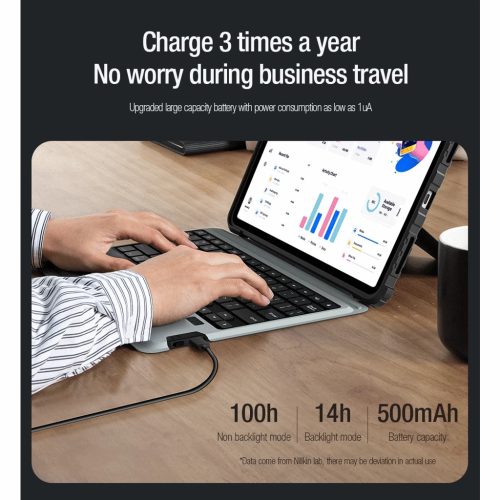 Nillkin Bumper Combo billentyűzetes tok (Backlit Version) iPad Air 4/5/10.9 (2020/11, 2024/2025) és iPad Pro 11 (2020/2021/2022) készülékhez fekete