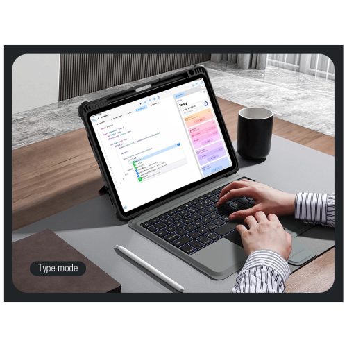 Nillkin Bumper Combo billentyűzetes tok (Backlit Version) iPad Air 4/5/10.9 (2020/11, 2024/2025) és iPad Pro 11 (2020/2021/2022) készülékhez fekete
