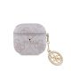 Guess 4G Script PC/PU Charm Tok AirPods 4 készülékhez rózsaszín