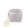 Guess 4G Script PC/PU Charm Tok AirPods 4 készülékhez rózsaszín