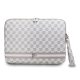 DKNY PU bőr Checkered Pattern and Stripe Laptop Tok 15/16" bézs
