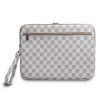 DKNY PU bőr Checkered Pattern and Stripe Laptop Tok 15/16" bézs