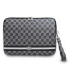 DKNY PU bőr Checkered Pattern and Stripe laptop tok 15/16" fekete
