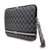 DKNY PU bőr Checkered Pattern and Stripe laptop tok 15/16" fekete