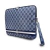 DKNY PU bőr Checkered Pattern and Stripe laptop tok 13/14 kék