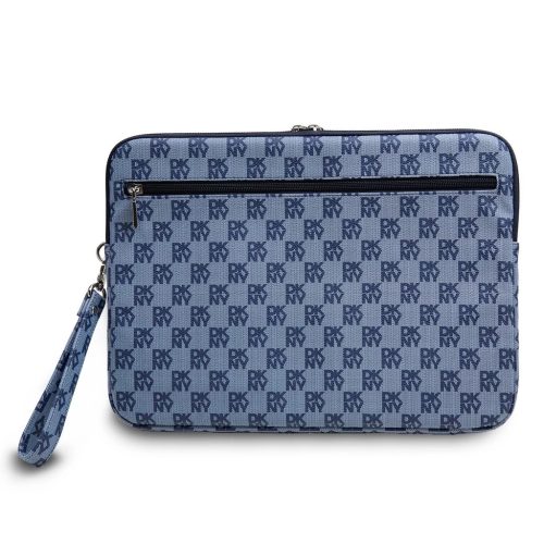 DKNY PU bőr Checkered Pattern and Stripe laptop tok 13/14 kék