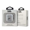 Karl Lagerfeld PU Embossed Karl and Choupette Heads tok AirPods 1/2 készülékhez ezüst