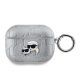 Karl Lagerfeld PU Embossed Karl and Choupette Heads tok AirPods Pro készülékhez ezüst