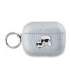 Karl Lagerfeld PU Embossed Karl and Choupette Heads tok AirPods Pro 2 készülékhez ezüst