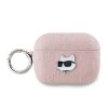 Karl Lagerfeld PU domborított Choupette tok AirPods Pro 2 készülékhez rózsaszín
