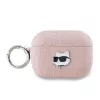 Karl Lagerfeld PU domborított Choupette tok AirPods Pro 2 készülékhez rózsaszín