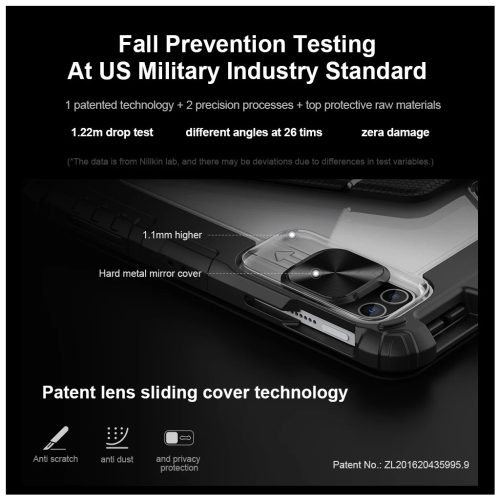 Nillkin Bumper Link billentyűzetes tok (háttérvilágításos verzió) – iPad Air 4/5/10.9 (2020/11/2024/2025) és iPad Pro 11 (2020/2021/2022) készülékhez fekete