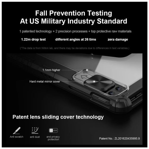 Nillkin Bumper Link billentyűzetes tok (Backlit Version) iPad Pro 12.9 (2020/2021/2022) és iPad Air 13 (2024/2025) készülékhez fekete