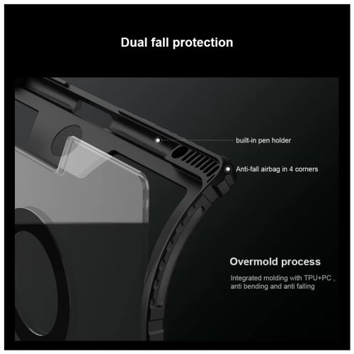 Nillkin Bumper Link billentyűzetes tok (Backlit Version) iPad Pro 12.9 (2020/2021/2022) és iPad Air 13 (2024/2025) készülékhez fekete